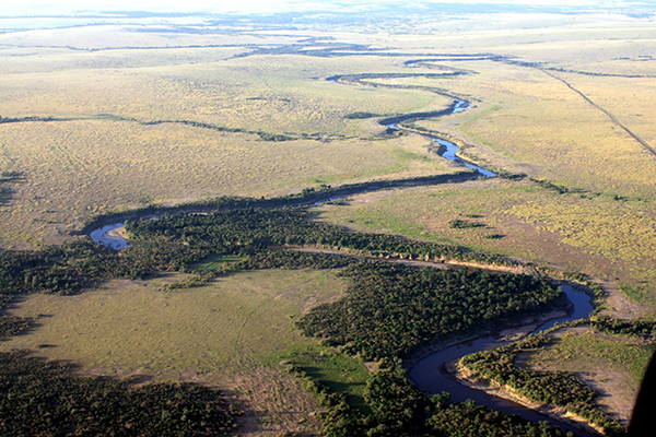 Mara River aerial view