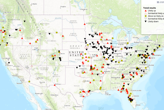 USGS Water data map