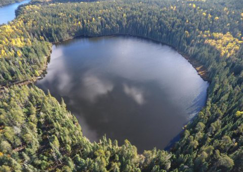 Lake aerial view