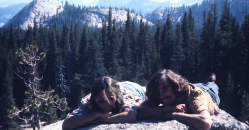 mike and sandy in front of mountains